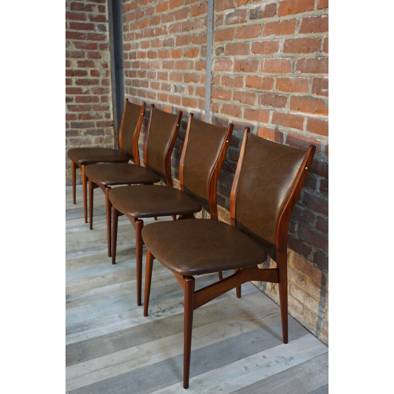 Set of 4 mid century chairs by Jos De Mey for Van Den Berghe - 1950s