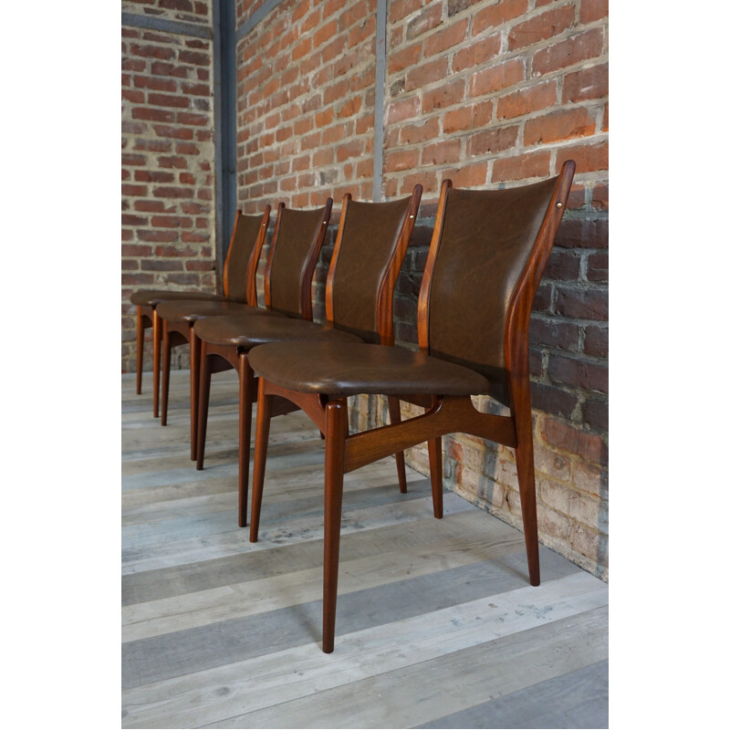 Set of 4 mid century chairs by Jos De Mey for Van Den Berghe - 1950s