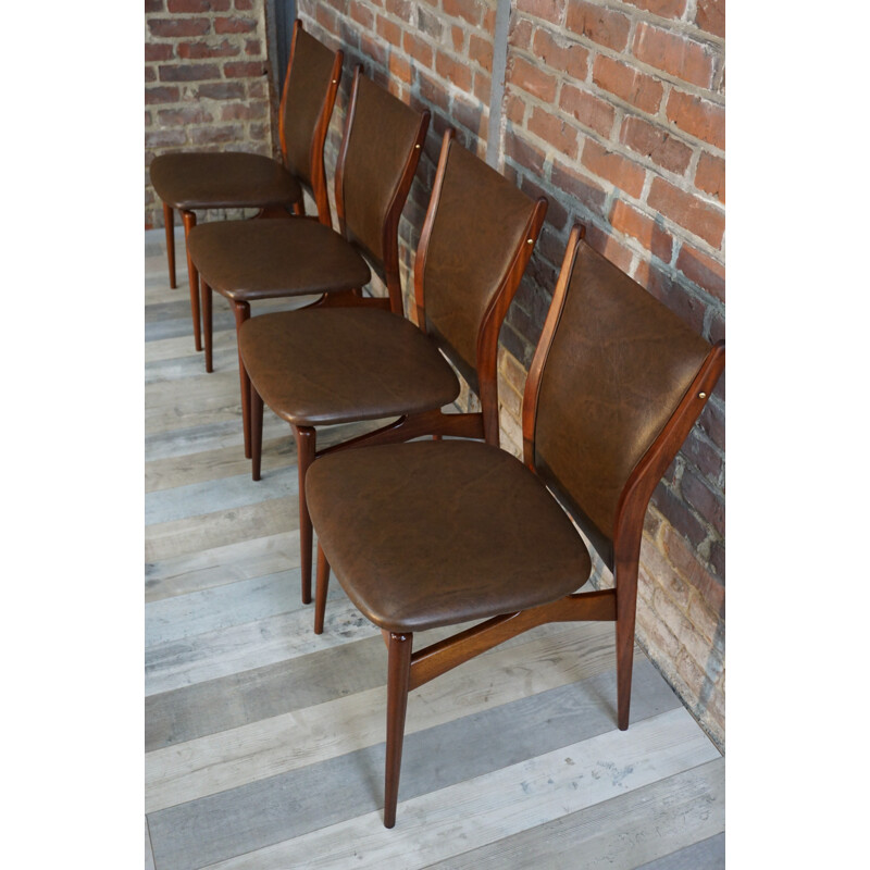 Set of 4 mid century chairs by Jos De Mey for Van Den Berghe - 1950s