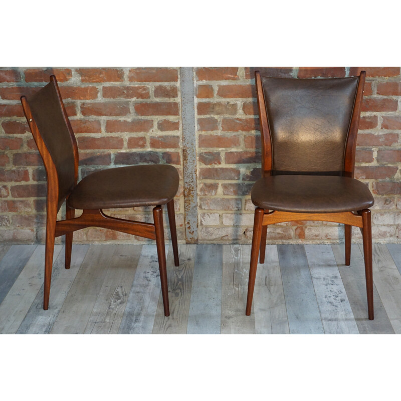 Set of 4 mid century chairs by Jos De Mey for Van Den Berghe - 1950s