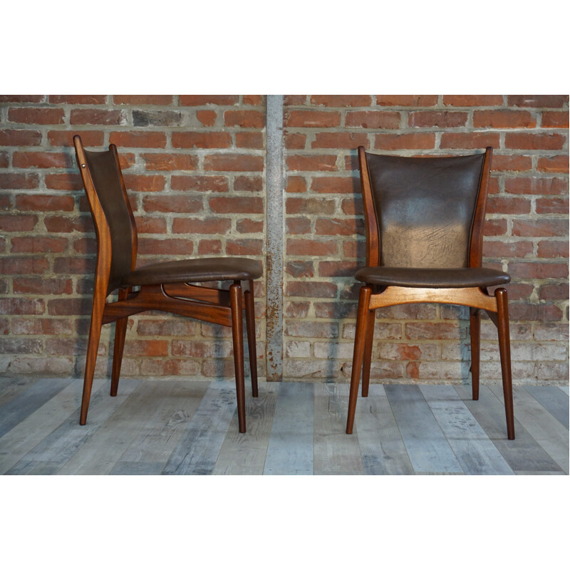 Set of 4 mid century chairs by Jos De Mey for Van Den Berghe - 1950s