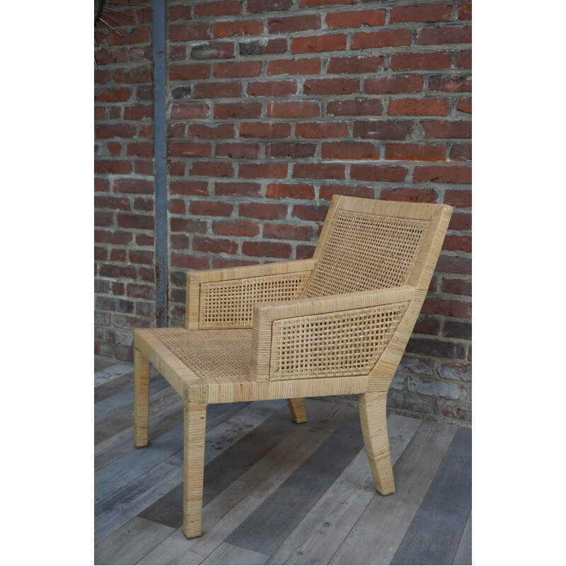 Bergère rattan armchair by JM Frank and Chanaux A for gap International - 1930s