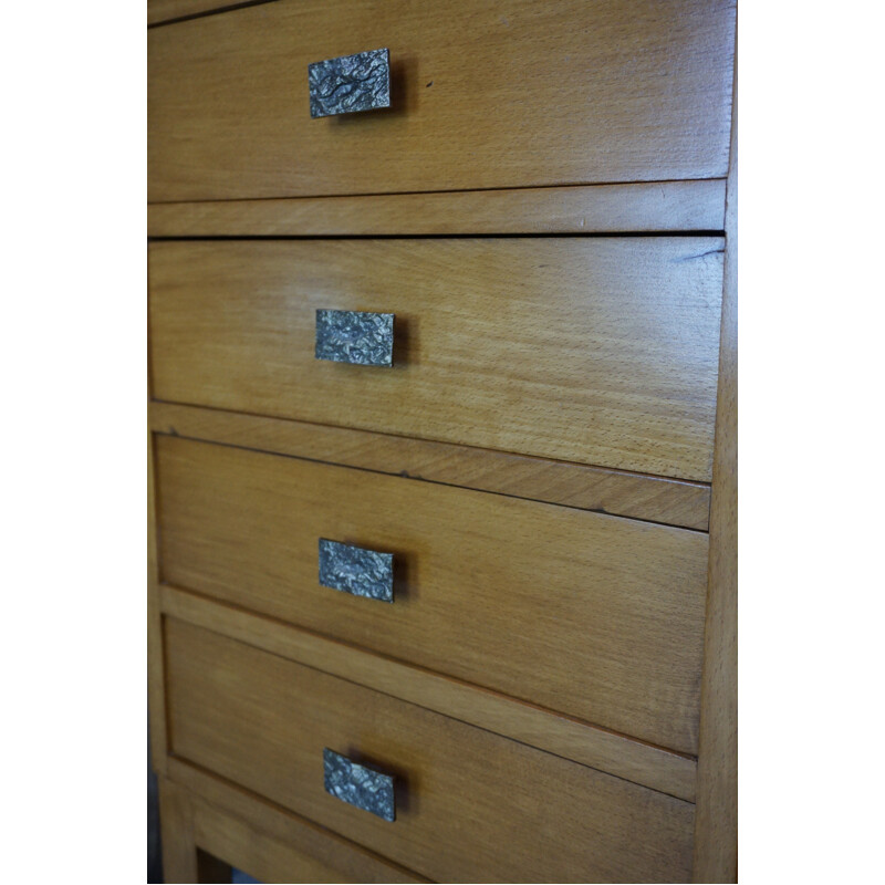 Mid century sideboard with glass top - 1950s