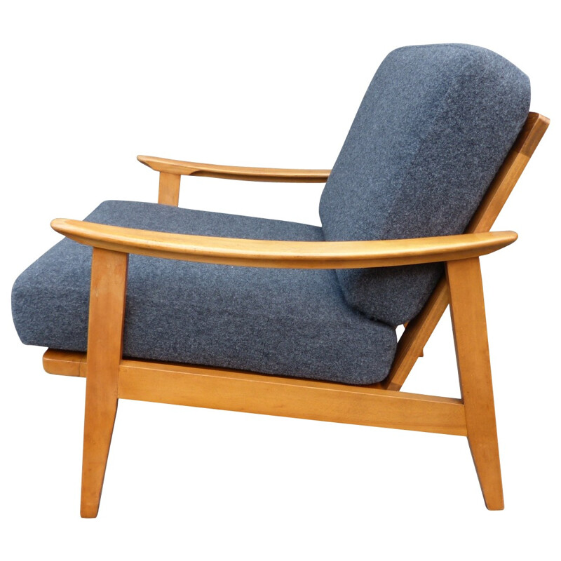 Scandinavian beech armchair - 1950s