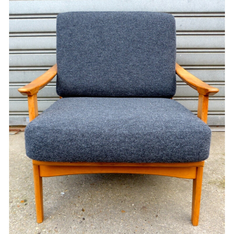 Scandinavian beech armchair - 1950s