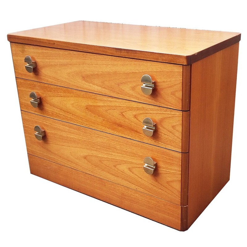 Chest of drawers in teak and metal - 1970s