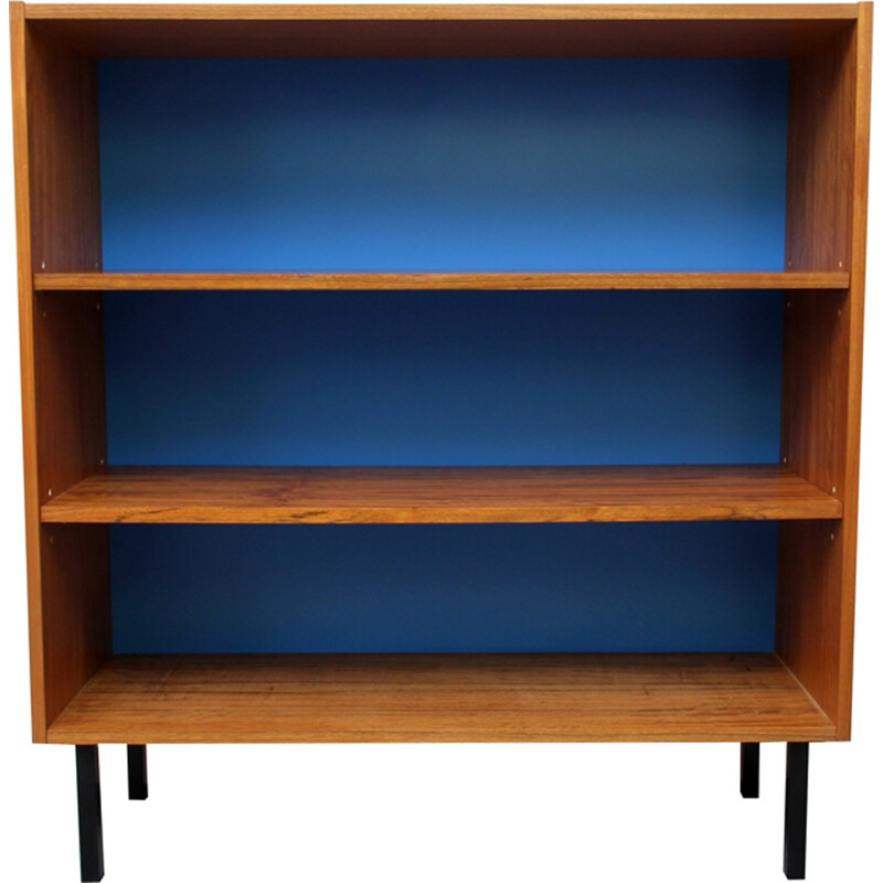 Mid century blue bookcase in walnut - 1960s