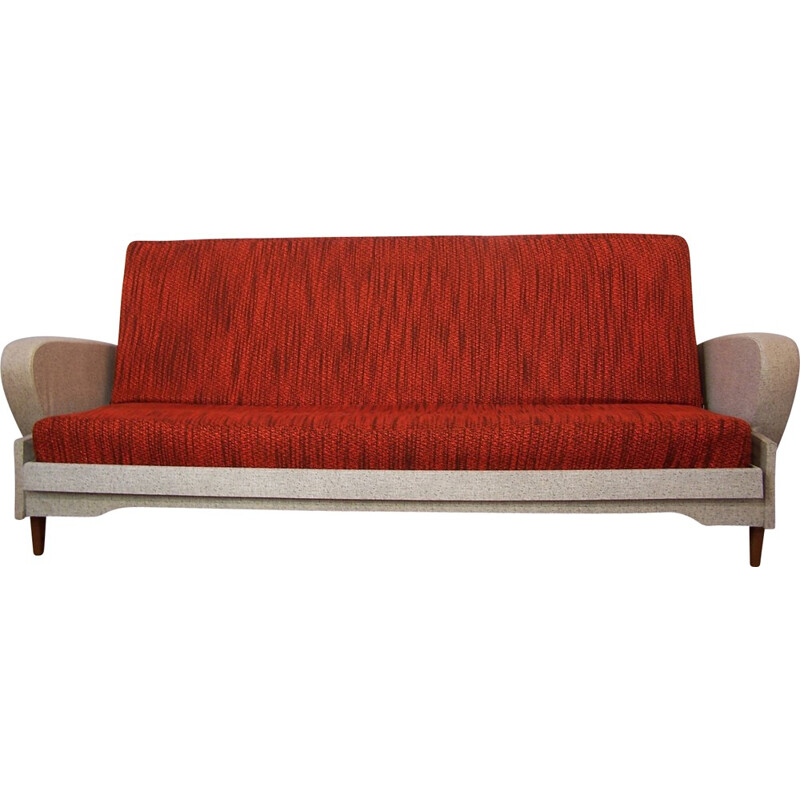 Mid century French red daybed - 1950s