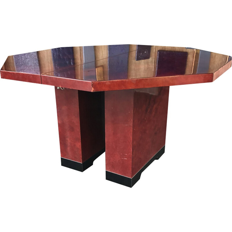 Mid-century red dining table - 1970s