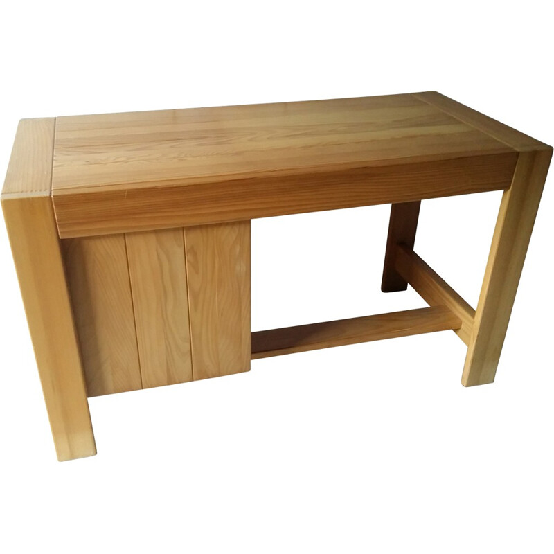 Desk in pine wood by Chapo for Regain - 1970s