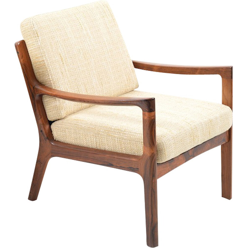 Pair of Senator easy chairs in rosewood by Ole Wanscher - 1960s