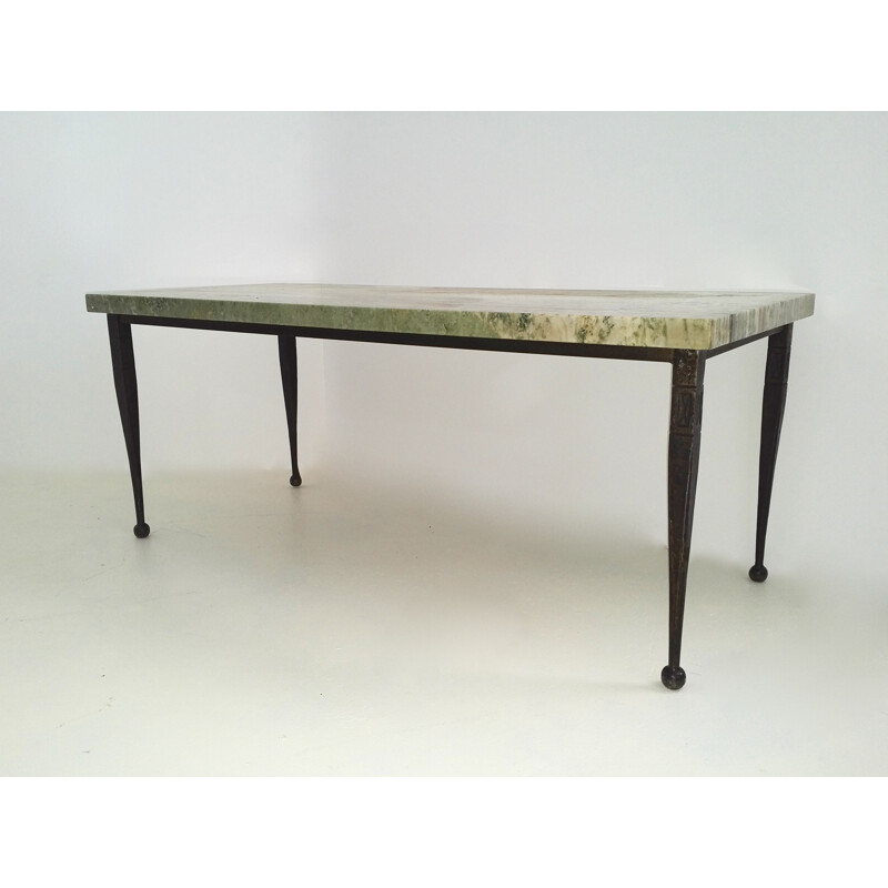 Table basse verte vintage en onice smeraldo - 1950