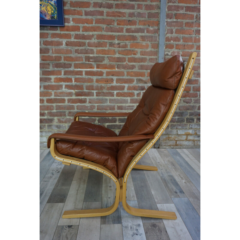 Fauteuil "Siesta" en cuir de Ingmar Relling pour Westnofa - 1960