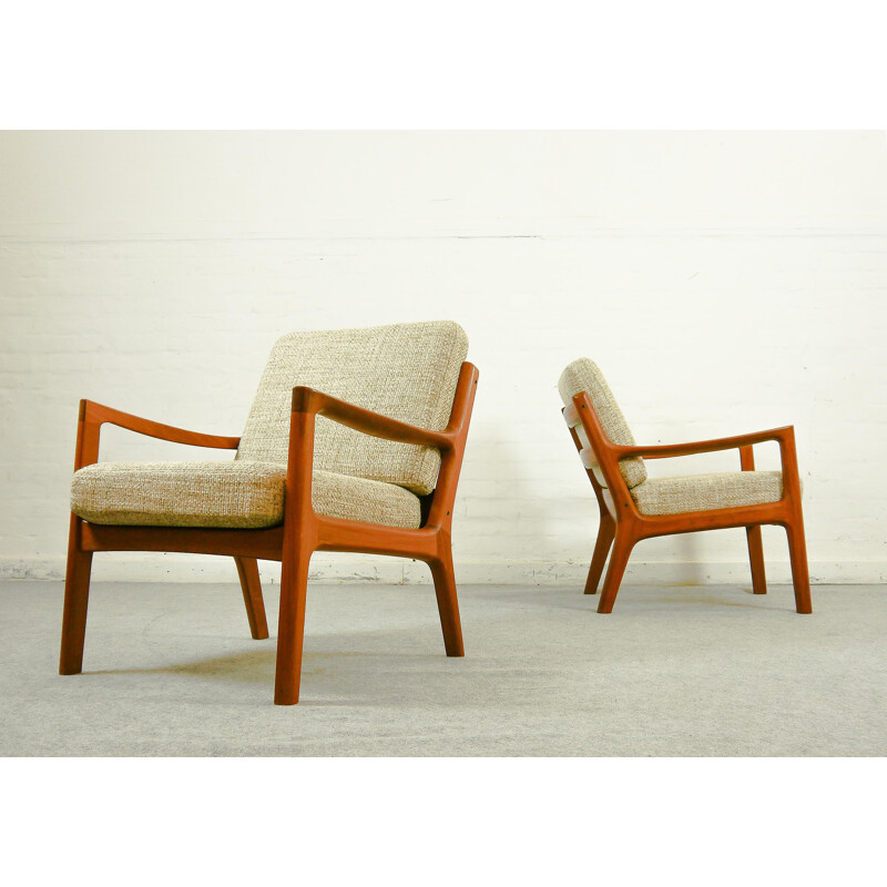 Pair of Senator teak armchairs by Ole Wanscher - 1960s