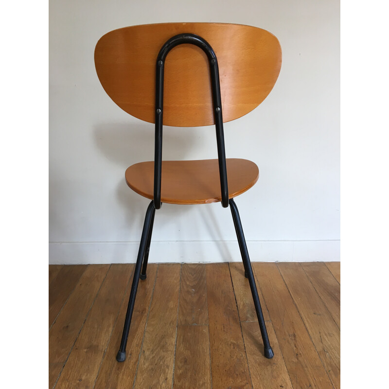 Set of 4 wooden chairs - 1960s