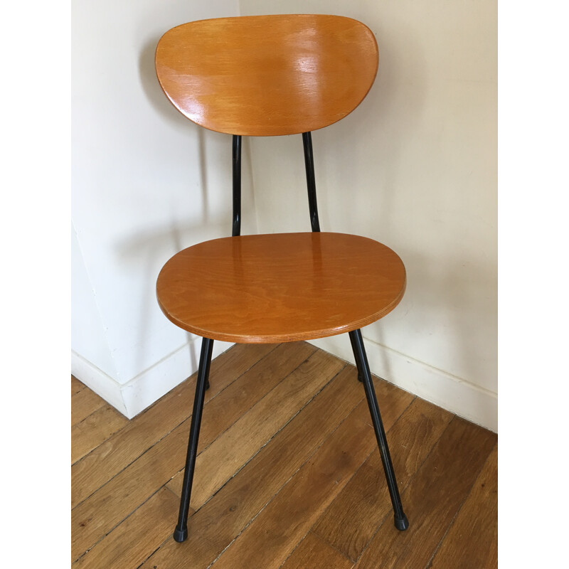 Set of 4 wooden chairs - 1960s