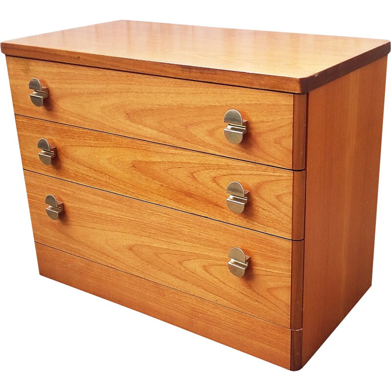 Chest of drawers in teak and metal - 1970s