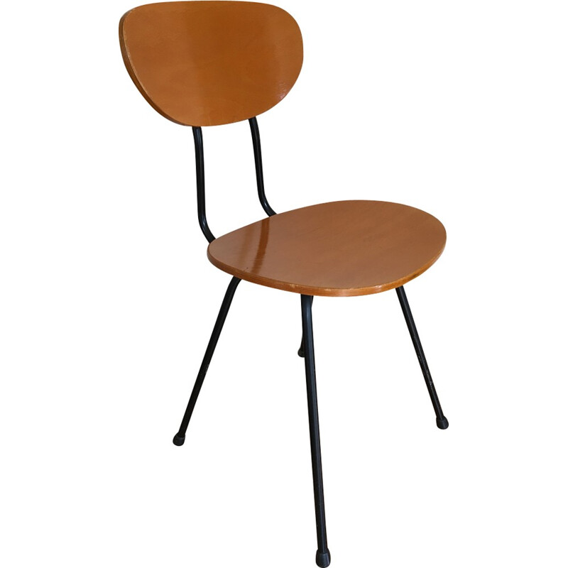 Série de 4 chaises en bois - 1960
