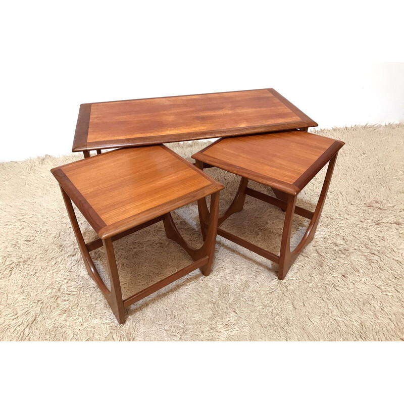 Set of 3 mid century original nesting astro tables - 1960s