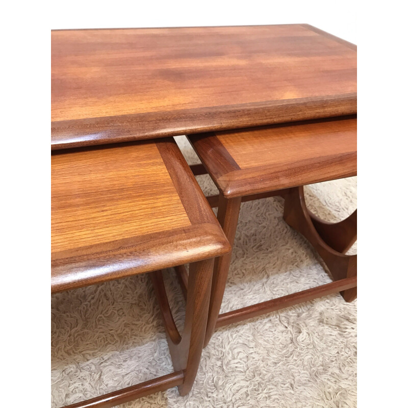 Set of 3 mid century original nesting astro tables - 1960s