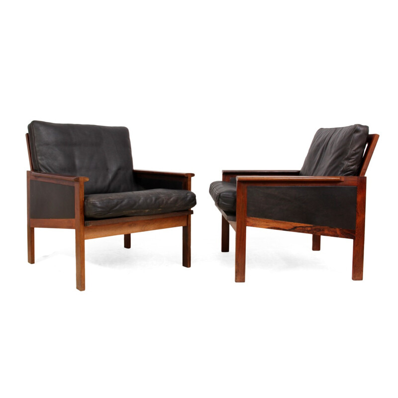 Pair of Capella Armchairs by Illum Wikkelso for Eilersen - 1960s