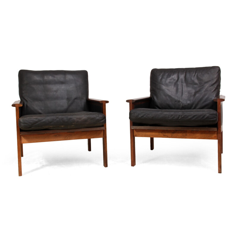 Pair of Capella Armchairs by Illum Wikkelso for Eilersen - 1960s