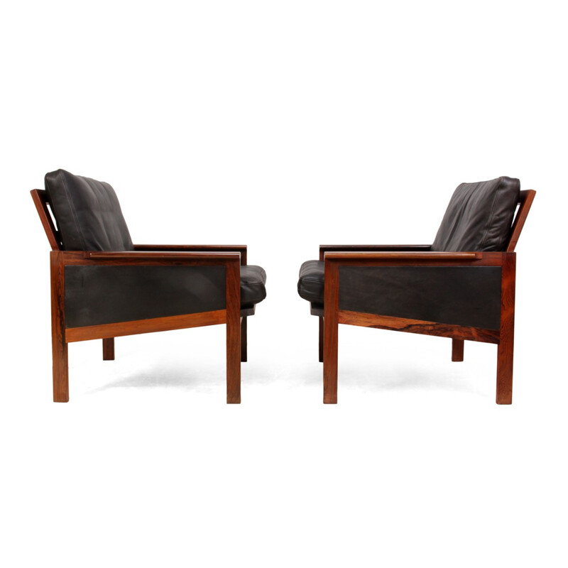 Pair of Capella Armchairs by Illum Wikkelso for Eilersen - 1960s