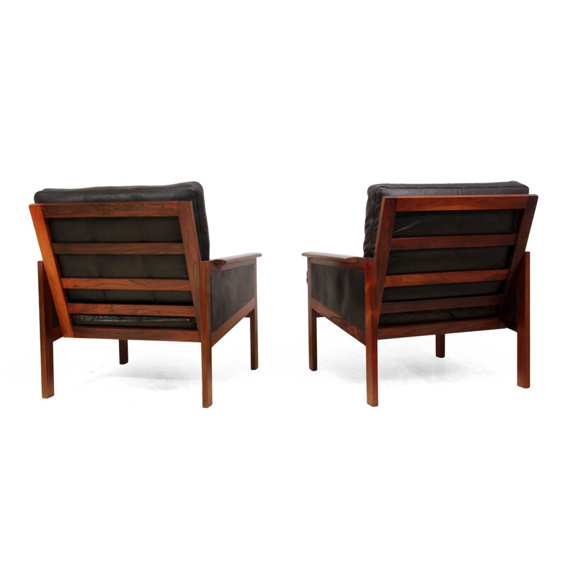 Pair of Capella Armchairs by Illum Wikkelso for Eilersen - 1960s