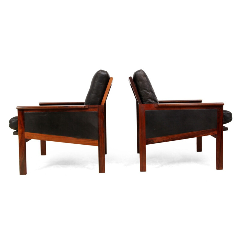 Pair of Capella Armchairs by Illum Wikkelso for Eilersen - 1960s