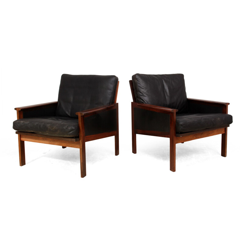 Pair of Capella Armchairs by Illum Wikkelso for Eilersen - 1960s