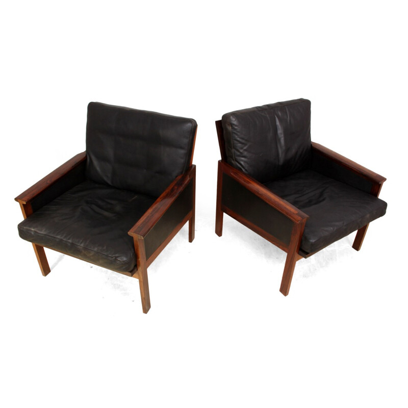 Pair of Capella Armchairs by Illum Wikkelso for Eilersen - 1960s