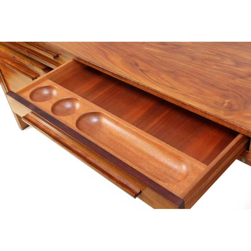 Mid century rosewood skyline desk produced by Dyrlund - 1970s