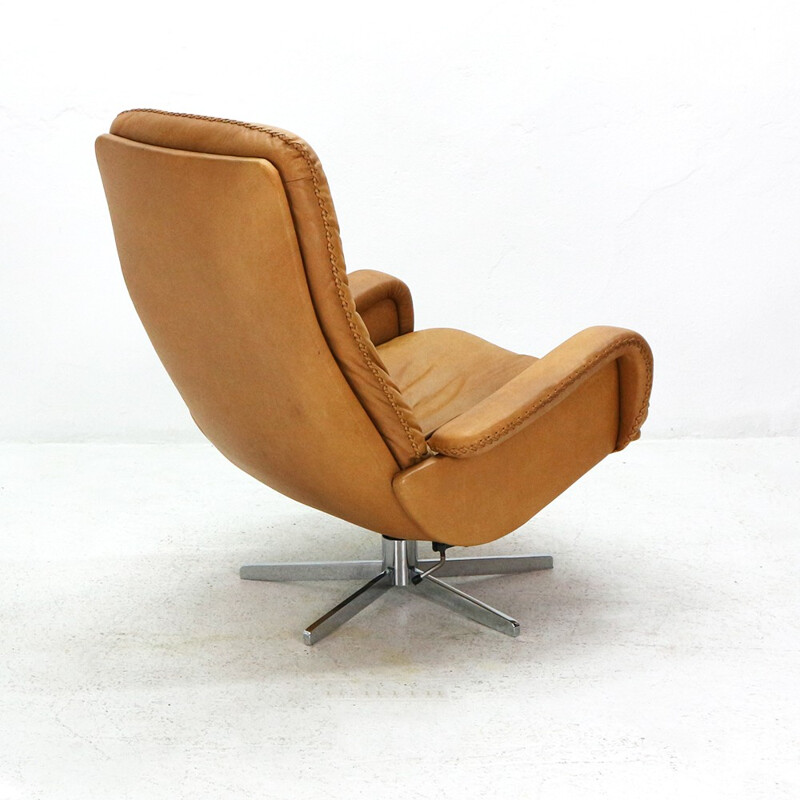 DS-50 swivel chair with ottoman, edited by de Sede - 1960s