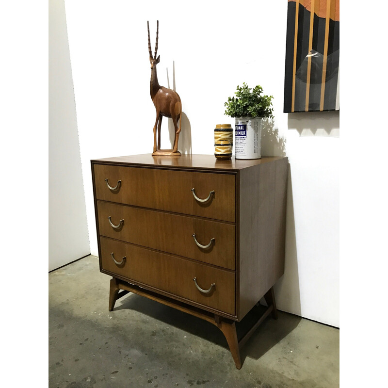 Mid century chest of drawers with 3 drawers - 1960s