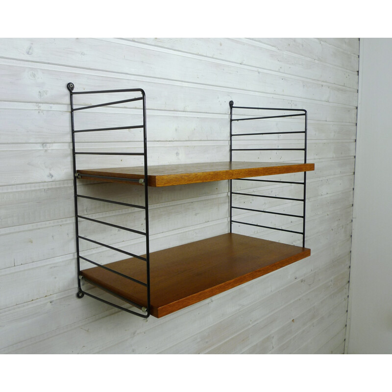 Shelving unit in teak by Nisse Strinning for String Design AB - 1950s