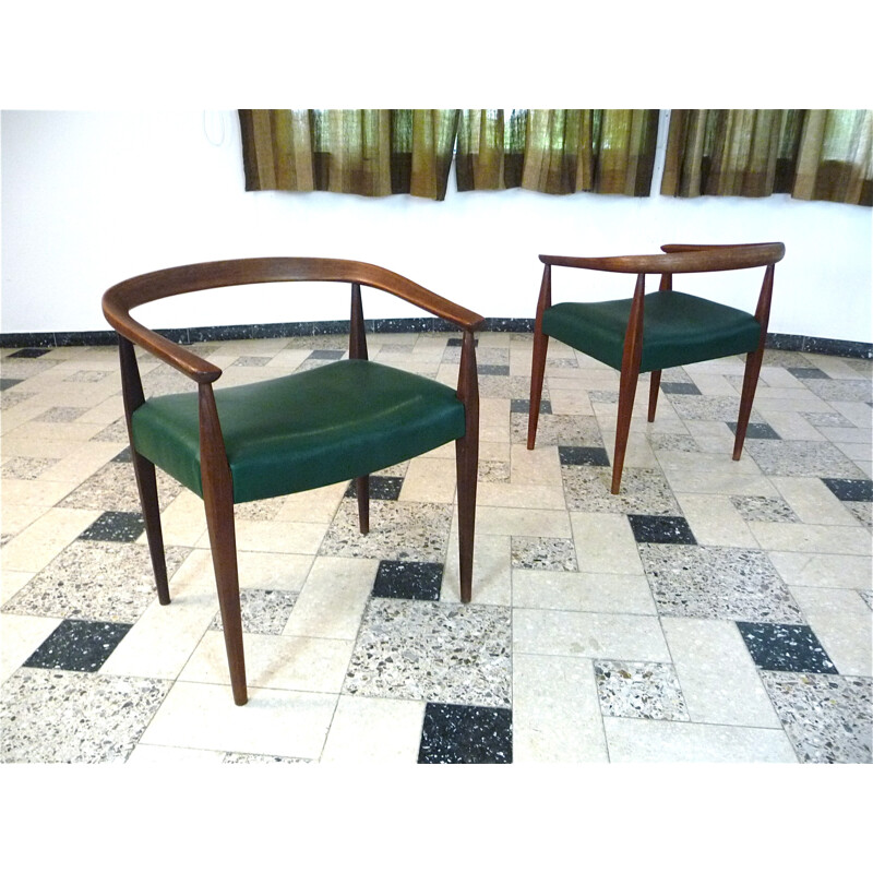 Set of 6 teak armchairs, model 113 by Nanna Ditzel for Poul Kolds Saværk - 1950s