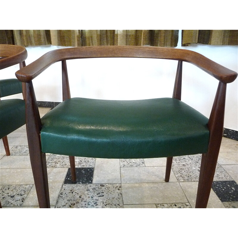 Set of 6 teak armchairs, model 113 by Nanna Ditzel for Poul Kolds Saværk - 1950s