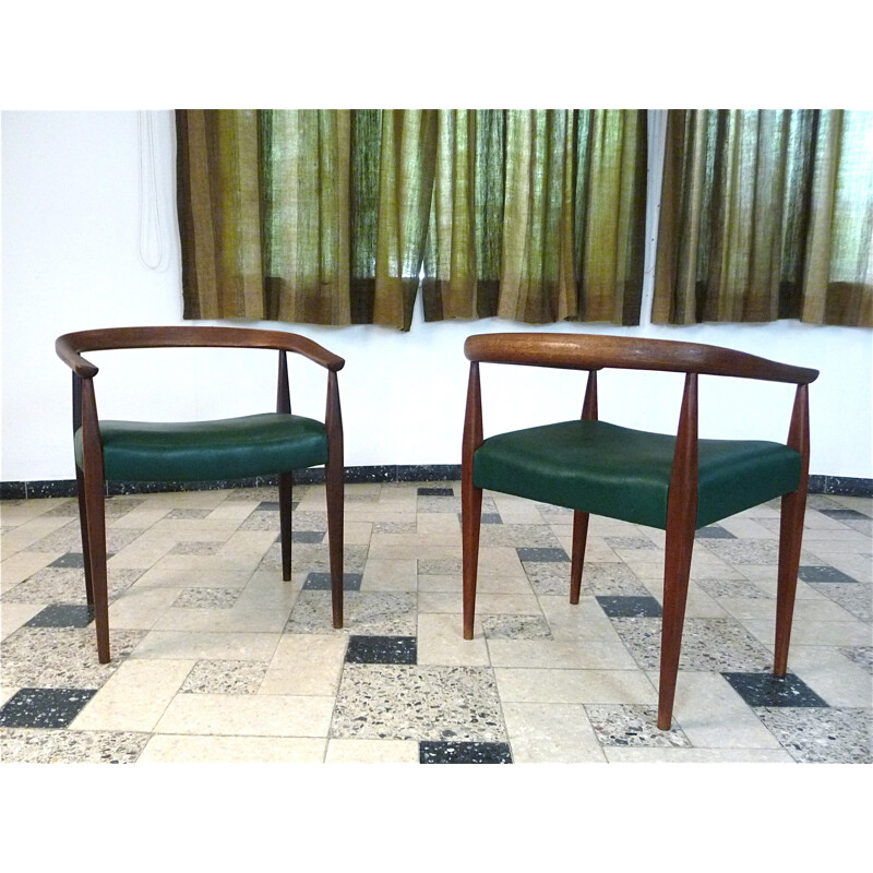 Set of 6 teak armchairs, model 113 by Nanna Ditzel for Poul Kolds Saværk - 1950s