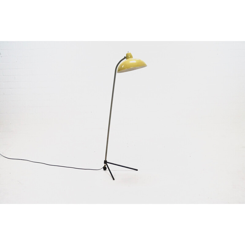 Yellow floor Lamp by H. Busquet for Hala Zeist - 1950s