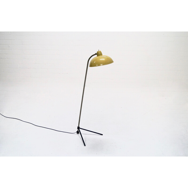 Lampadaire jaune de H. Busquet pour Hala Zeist - 1950