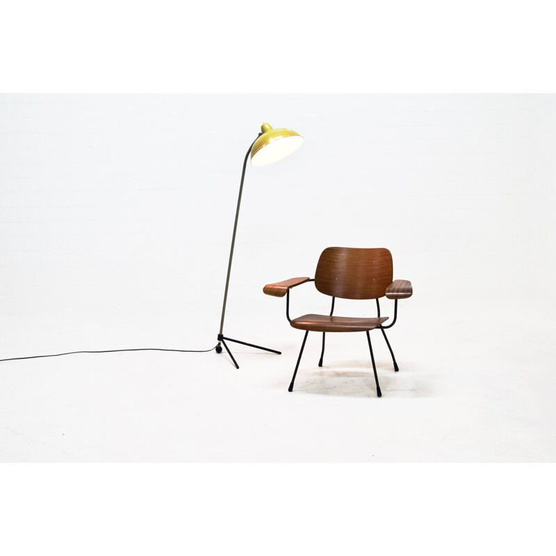 Yellow floor Lamp by H. Busquet for Hala Zeist - 1950s