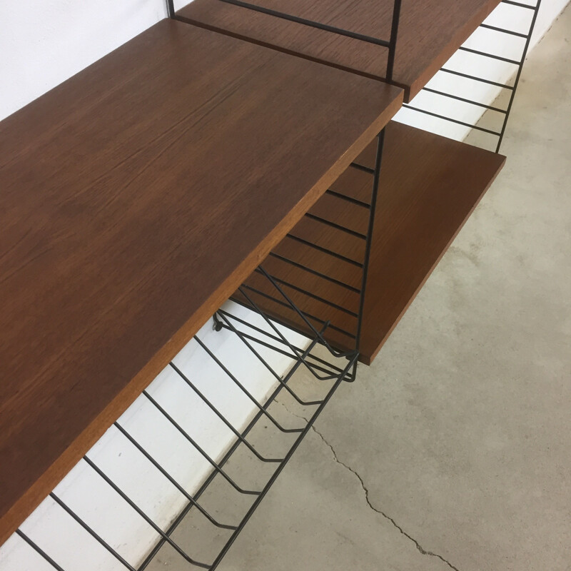 Swedish teak wall unit by Nisse Strinning for String - 1960s