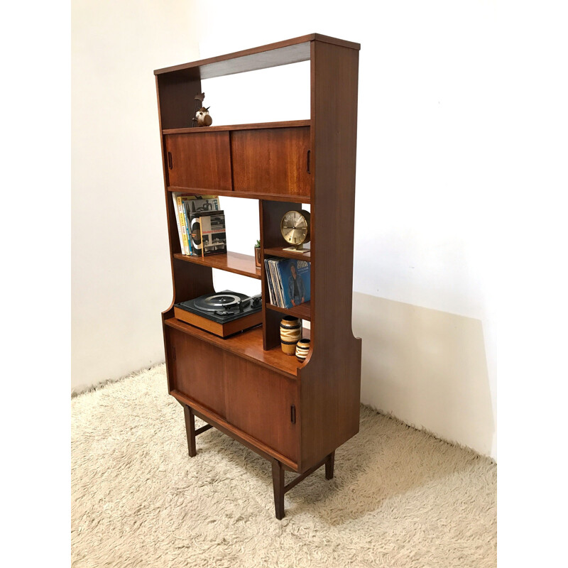 Teak divider room bookcase - 1960s