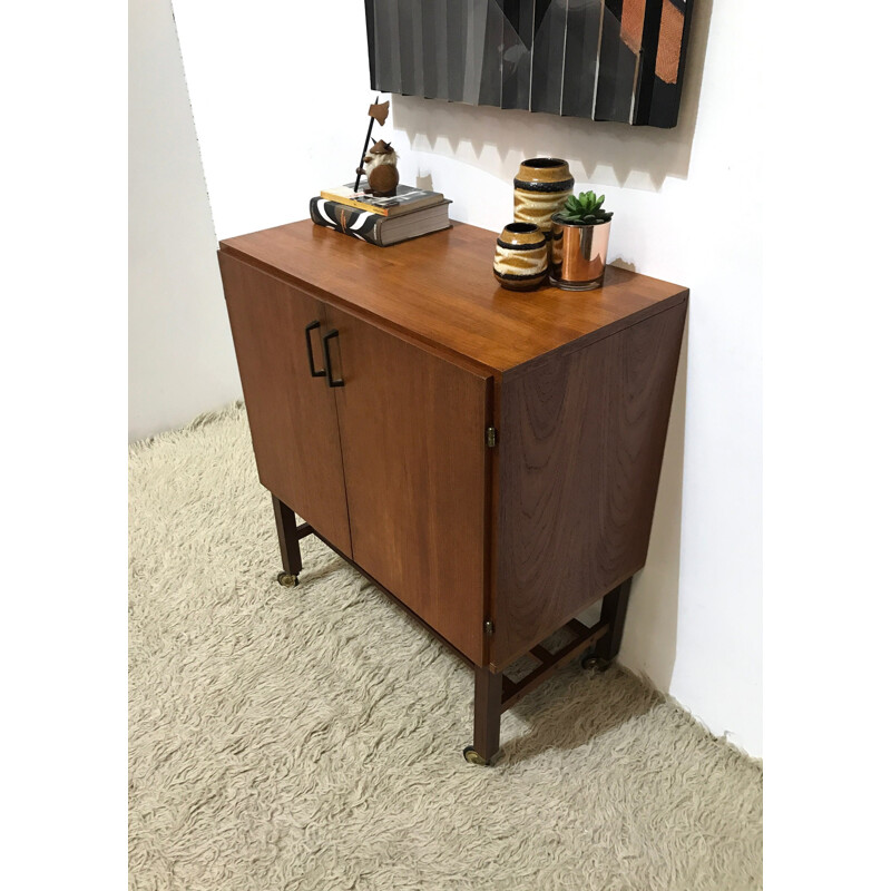 Swivel Danish mid century cabinet - 1970s