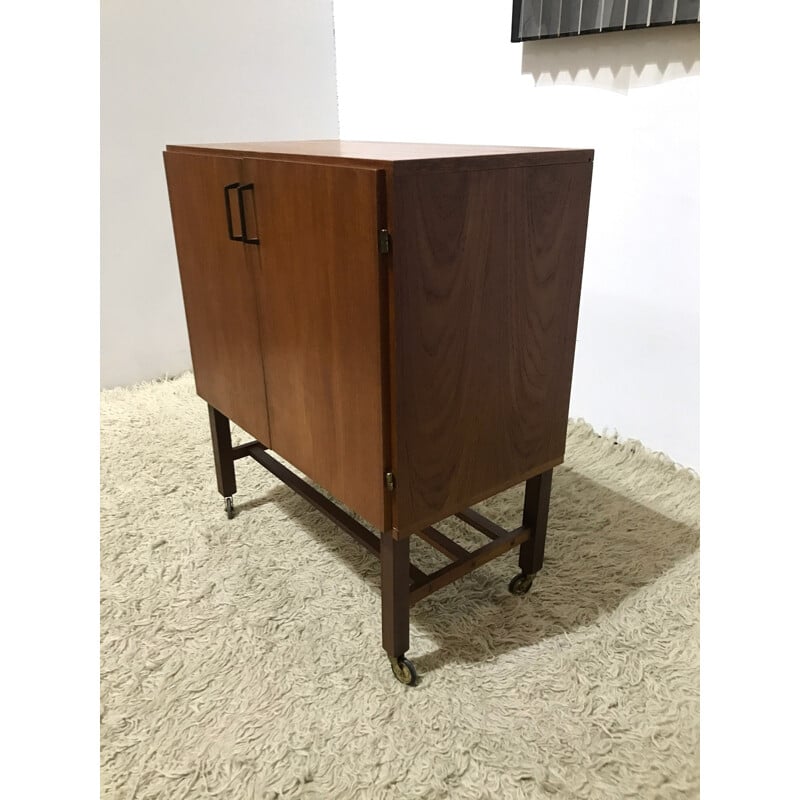 Swivel Danish mid century cabinet - 1970s