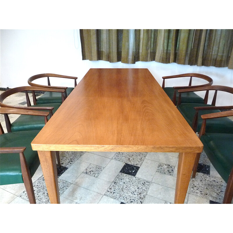 Vintage teak dining table by Nanna Ditzel for Poul Kolds Savæerk, Denmark 1950