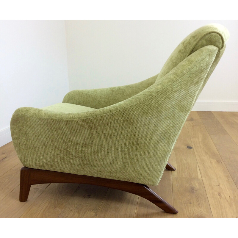 Mid-century green armchair produced by Mcm house - 1960s