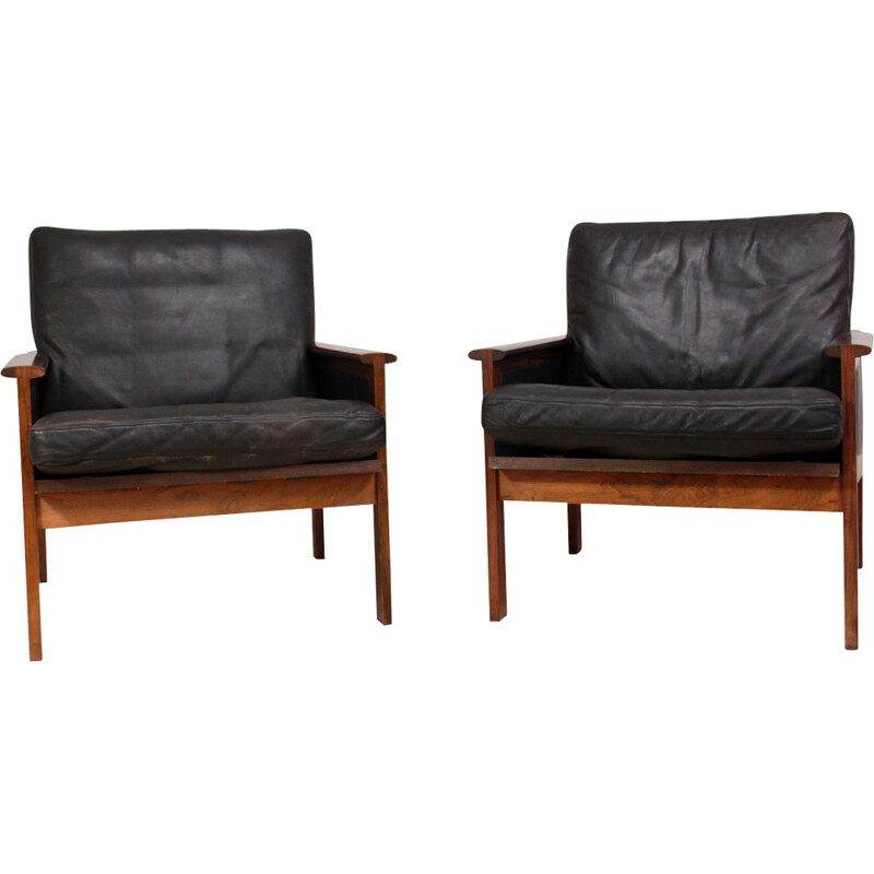 Pair of Capella Armchairs by Illum Wikkelso for Eilersen - 1960s