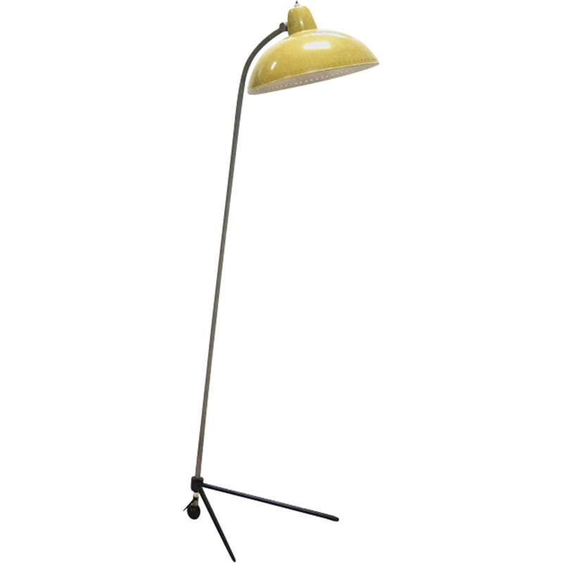 Yellow floor Lamp by H. Busquet for Hala Zeist - 1950s