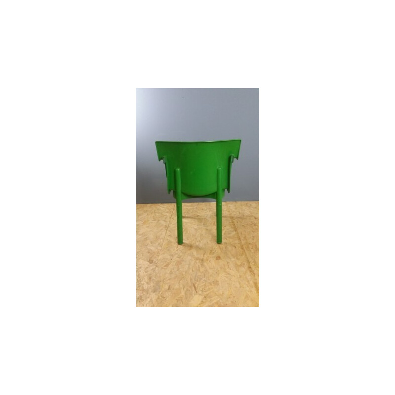 Set of 4 green chairs by Anna Castelli Ferrieri for Kartell - 1980s 